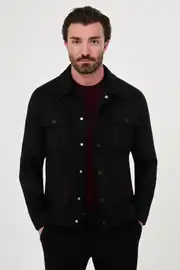 Erkek Cepli Model Çıt Çıtlı Spor Süet Spor Ceket  2