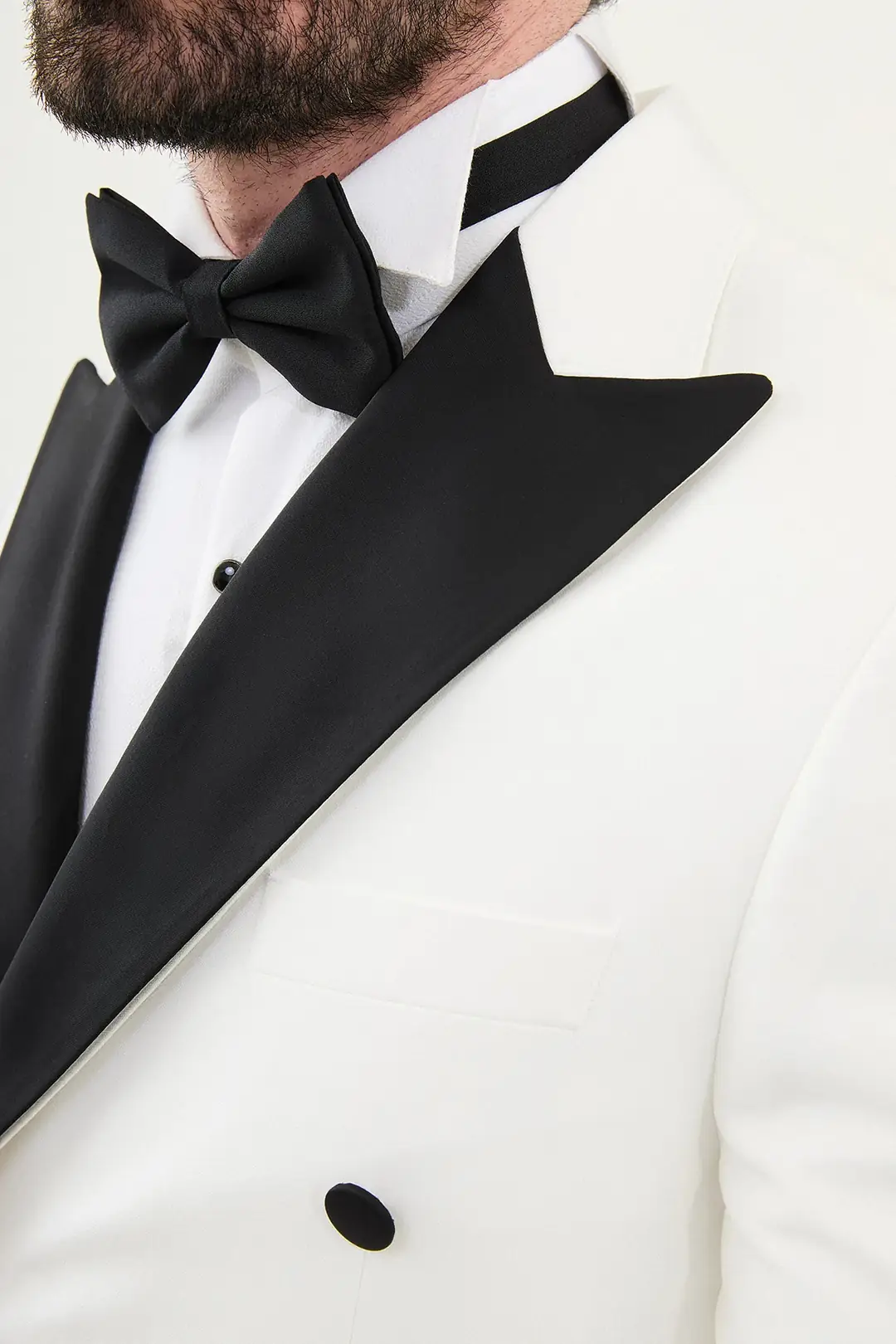Slim Fit Erkek Kruvaze Likralı Geniş Yaka Damatlık Smokin 4