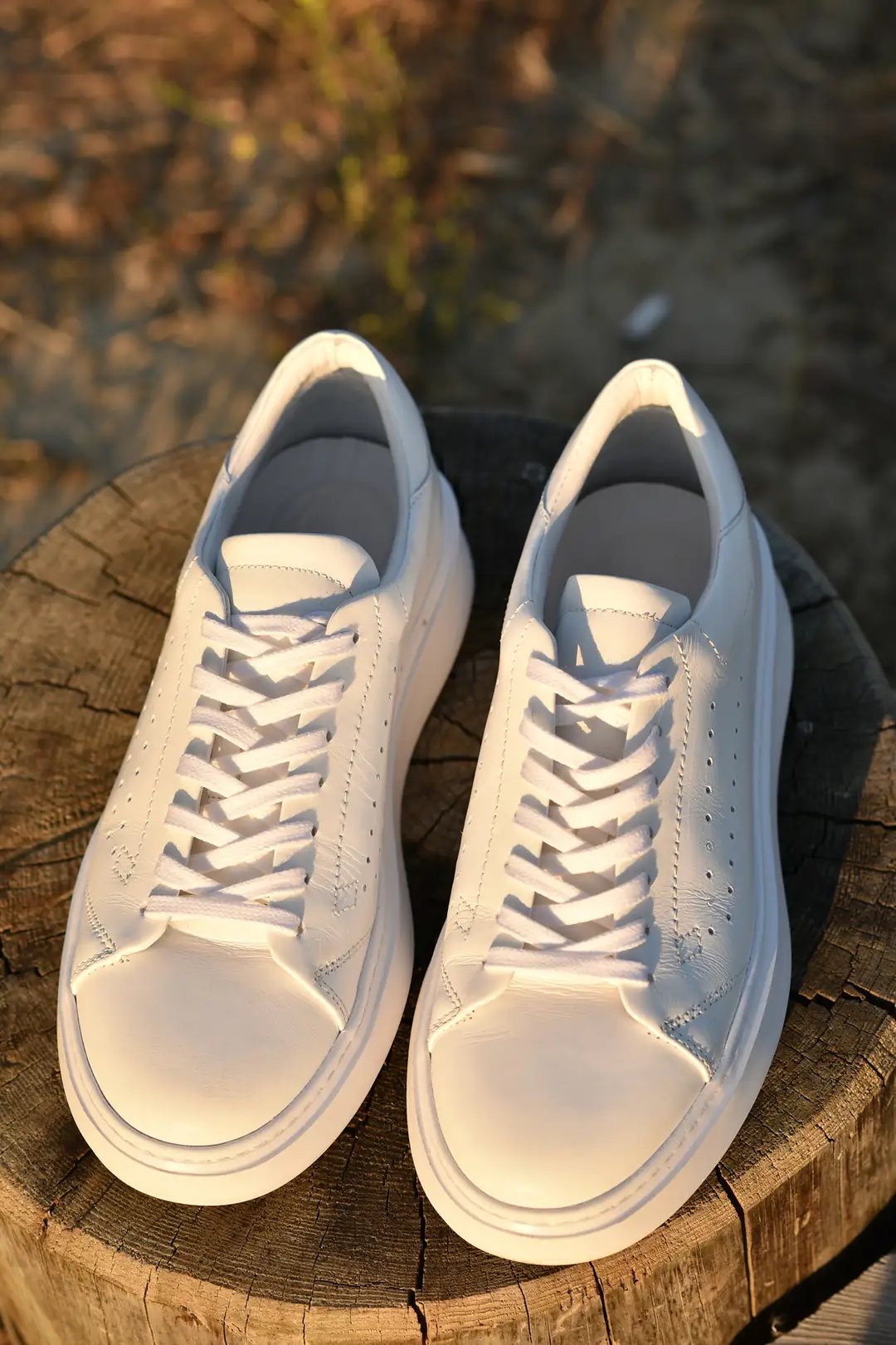 Erkek Hakiki Deri Bağcıklı Sneakers Model Spor Ayakkabı 5