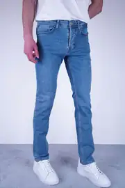 Slim Fit Erkek Taşlamalı Beş Cep Kot Pantolon 1