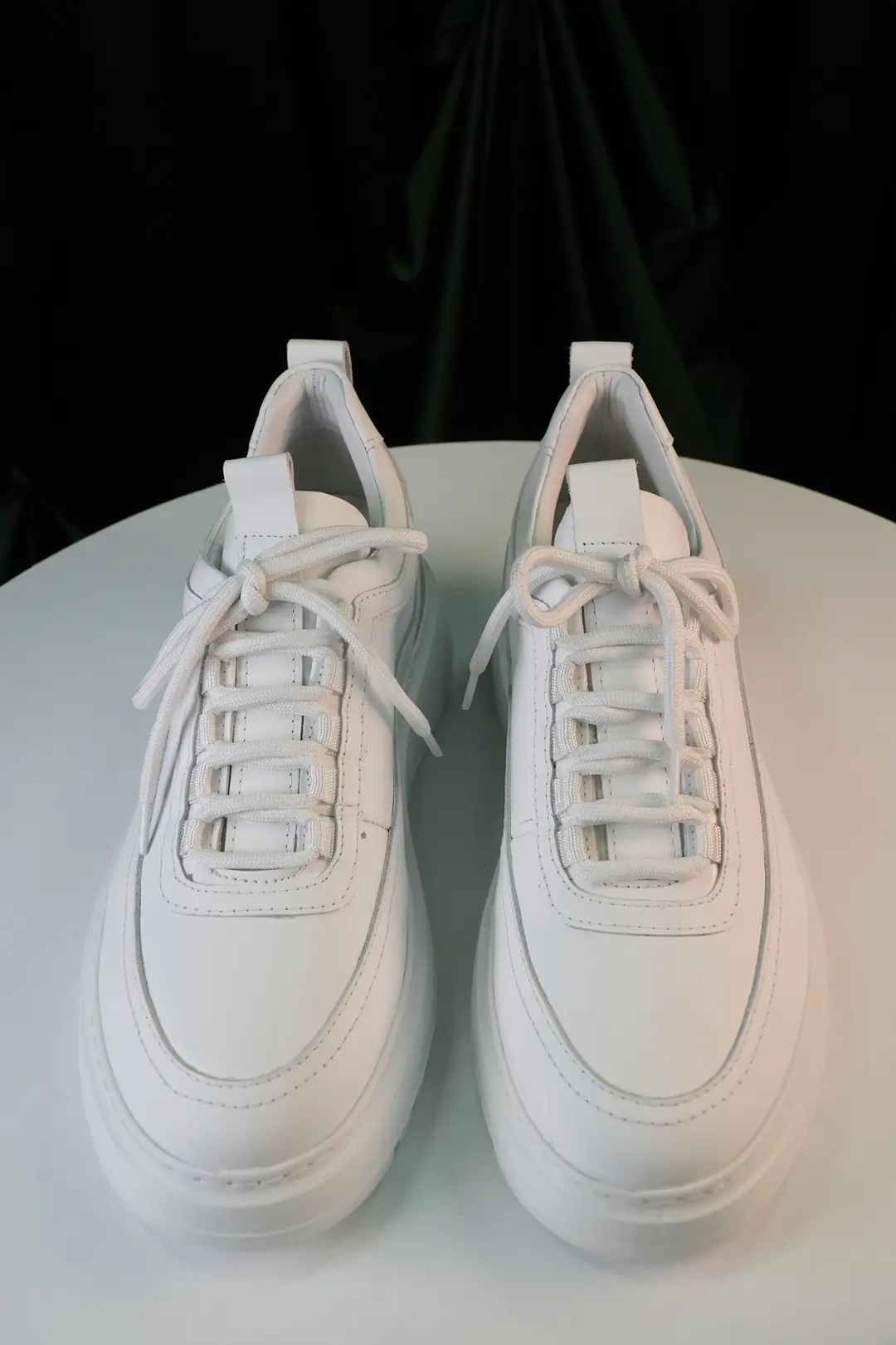 Erkek Hakiki Deri Bağcıklı Rahat Taban Spor Sneakers Ayakkabı 3