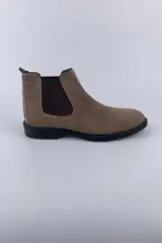 Erkek Süet Deri Düz Desen Lastik Bilekli Casual Bot 5