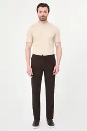 Slim Fit Erkek Gofre Kumaş Pamuklu İpli Jogger Pantolon 3