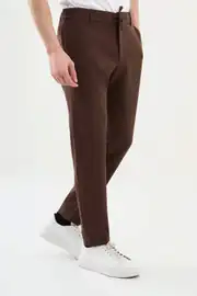 Slim Fit Erkek Penye Kumaş İpli Jogger Pantolon 2
