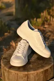 Erkek Hakiki Deri Bağcıklı Sneakers Model Spor Ayakkabı 4