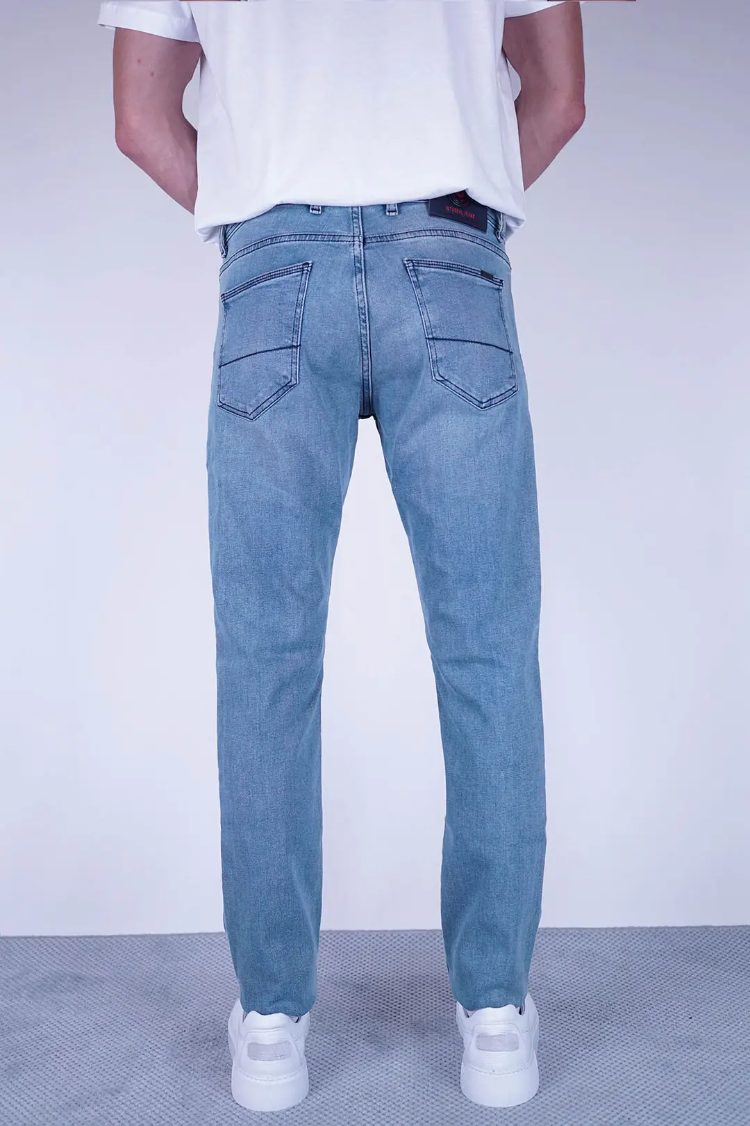 Slim Fit Erkek Taşlamalı Daralan Paça Kot Pantolon 4