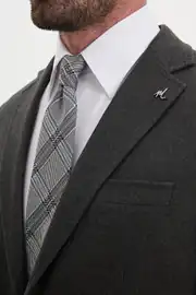 Yün Kumaş Kapaklı Cep Mono Yaka Kışlık Ceket 5