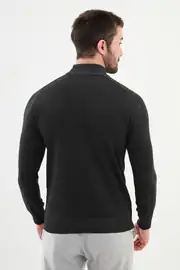 Slim Fit Erkek Yarım Balıkçı Dokuma Triko Kazak 2