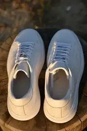 Erkek Hakiki Deri Bağcıklı Sneakers Model Spor Ayakkabı 7