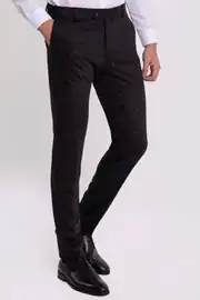 Slim Fit Erkek Armürlü Klasik Dar Paça Kumaş Pantolon 1