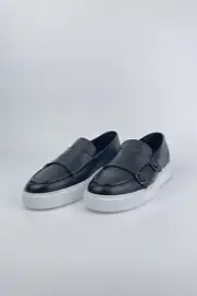 Erkek Hakiki Deri Tokalı Model Casual Ayakkabı 1