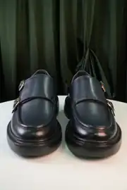 Erkek Hakiki Deri Tokalı Hafif Havuz Taban Loafer Ayakkabı 2