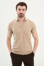 Slim Fit Polo Yaka Tansel Penye Kumaş Tshırt 1