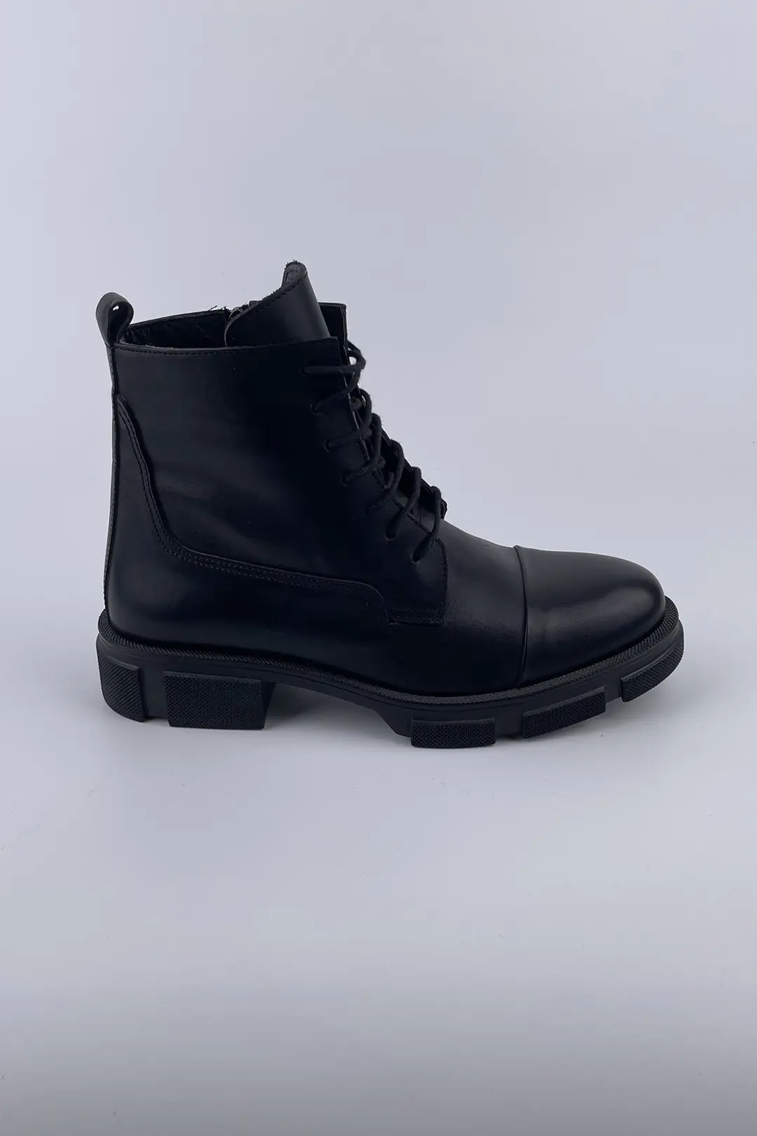 Erkek Hakiki Deri Bağcıklı  Yüksek Taban Postal Model Bot 5