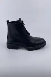 Erkek Hakiki Deri Bağcıklı  Yüksek Taban Postal Model Bot 5