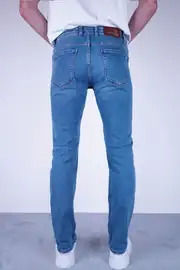 Slim Fit Erkek Taşlamalı Beş Cep Kot Pantolon 3