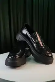 Erkek Hakiki Deri Eva Taban Kemer Detaylı Loafer Model Ayakkabı 1