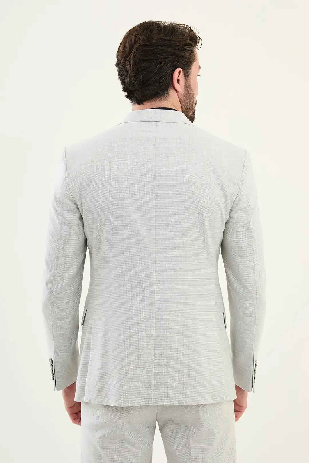 Slim Fit Erkek Dokulu Yeleksiz Jogger Takım Elbise 3