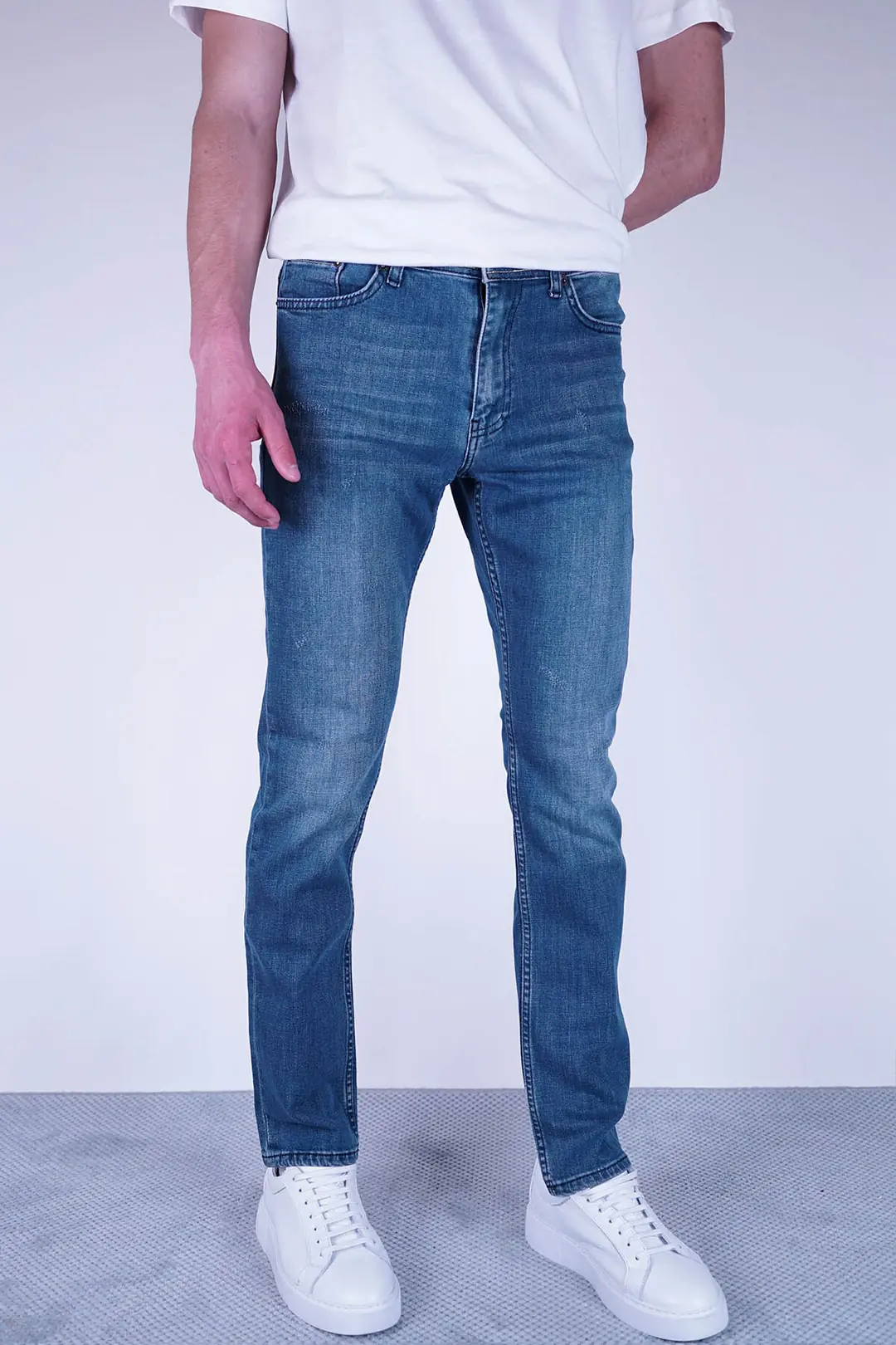 Slim Fit Erkek Daralan Paça Beş Cep Kot Pantolon