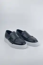 Erkek Hakiki Deri Tokalı Model Casual Ayakkabı 3