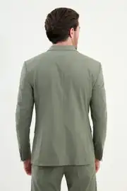 Slim Fit Erkek Kırlangıç Yaka Likralı Rahat Kruvaze Takım Elbise 4