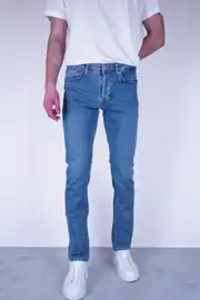 Slim Fit Erkek Taşlamalı Beş Cep Kot Pantolon 2