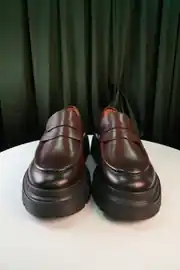 Erkek Hakiki Deri Eva Taban Kemer Detaylı Loafer Model Ayakkabı 10