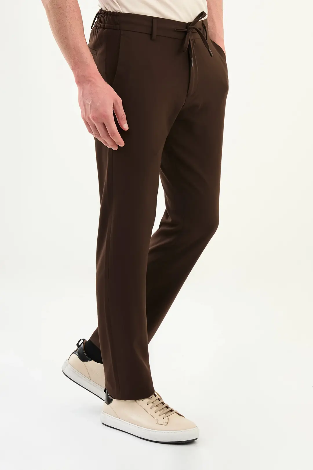 Slim Fit Erkek Likralı Rahat İpli Jogger Pantolon 3