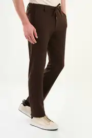 Slim Fit Erkek Likralı Rahat İpli Jogger Pantolon 3