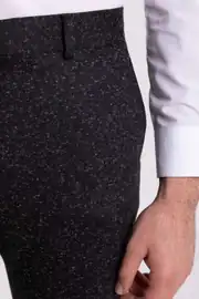 Slim Fit Erkek Armürlü Klasik Dar Paça Kumaş Pantolon 2