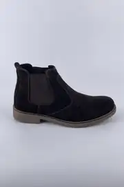 Erkek Süet Deri Dokulu Lastik Bilekli Casual Model Bot 5