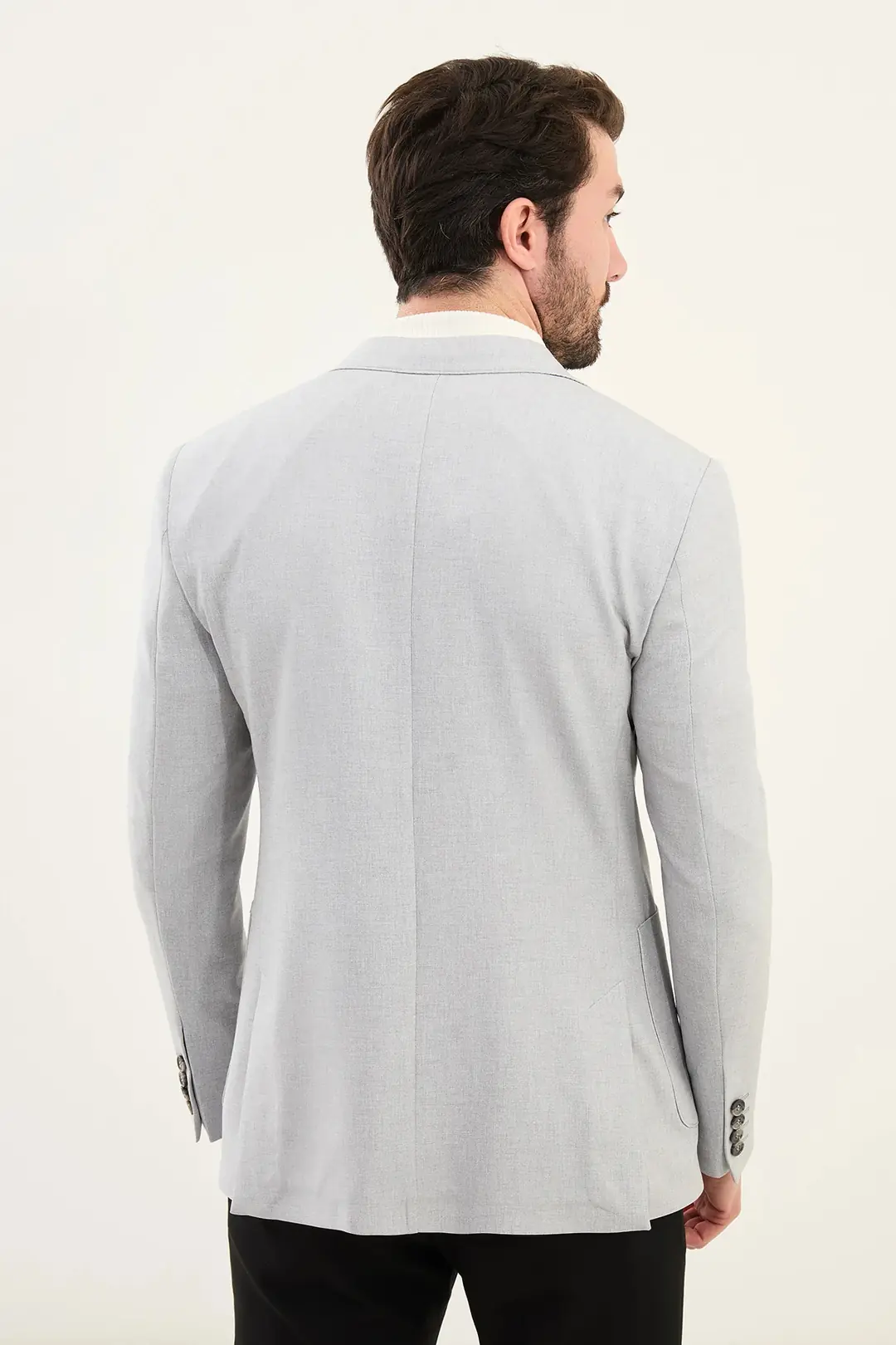 Slim Fit Erkek Mono Yaka Torba Cep Blazer Ceket 3