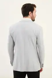 Slim Fit Erkek Mono Yaka Torba Cep Blazer Ceket 3