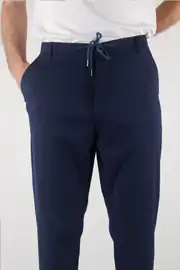 Slim Fit Erkek Çizgili İpli Lastikli Bel Jogger Pantolon 4