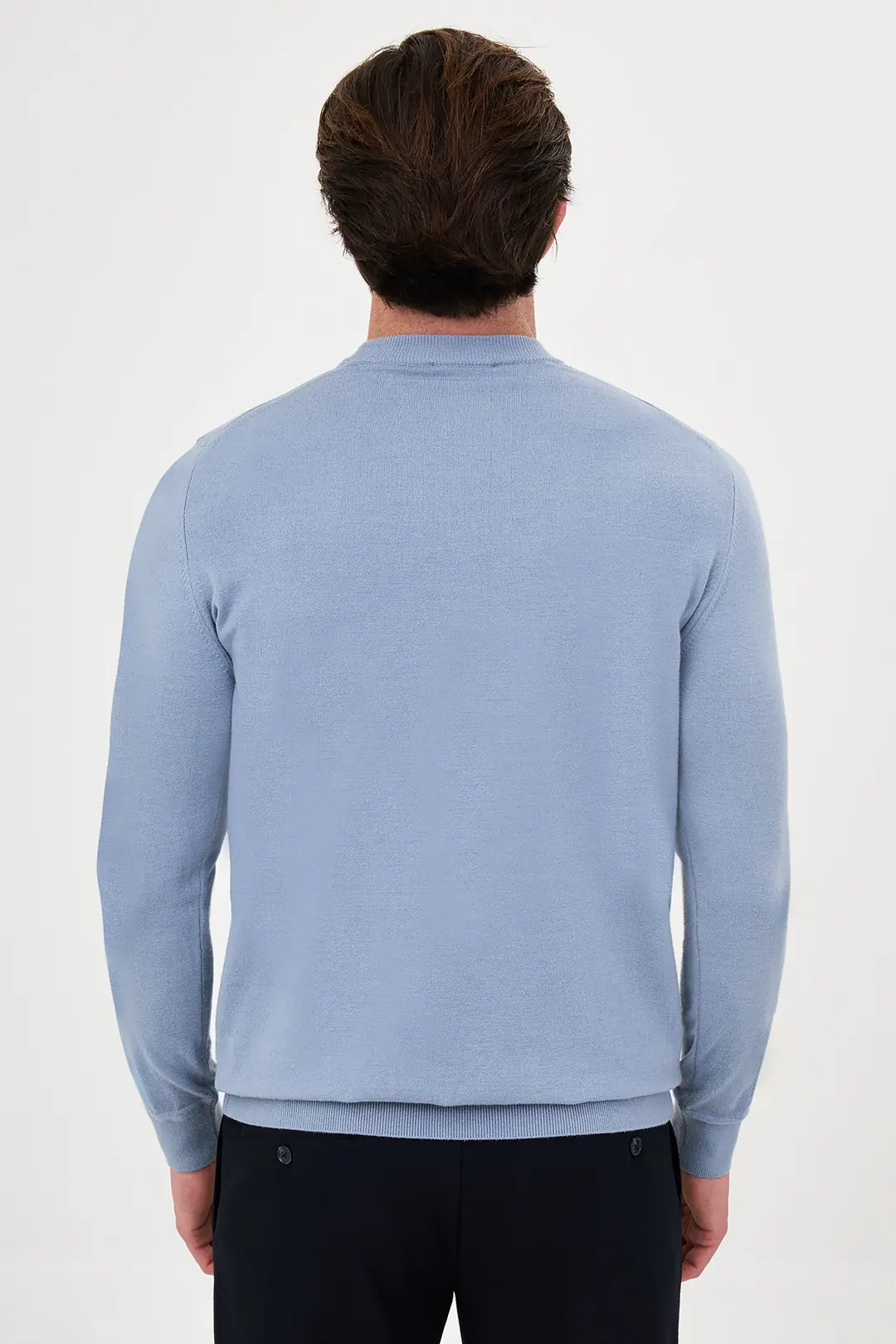 Slim Fit O Yaka Kaşmir Yumuşak Kumaş İnce Triko  4