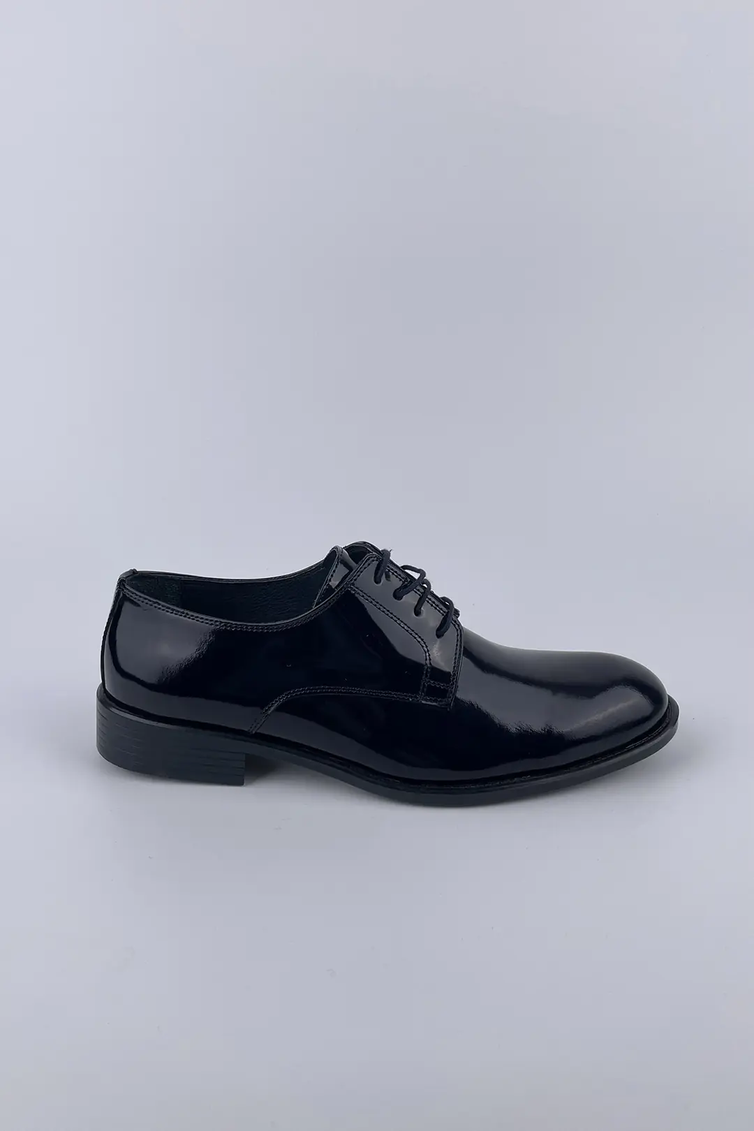 Erkek Hakiki Deri Bağcıklı Düz Rugan Neolit Taban Klasik Ayakkabı 5