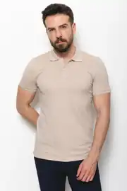 Slim Fit Erkek Polo Yaka Kısa Kol Pamuk Tshırt 2
