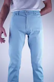 Slim Fit Erkek Düz Kumaş Pamuklu Beş Cep Kot Pantolon 3