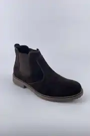 Erkek Süet Deri Dokulu Lastik Bilekli Casual Model Bot 4