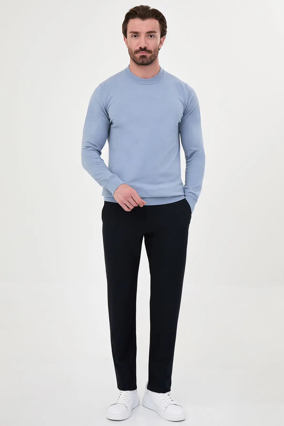 Slim Fit O Yaka Kaşmir Yumuşak Kumaş İnce Triko  3
