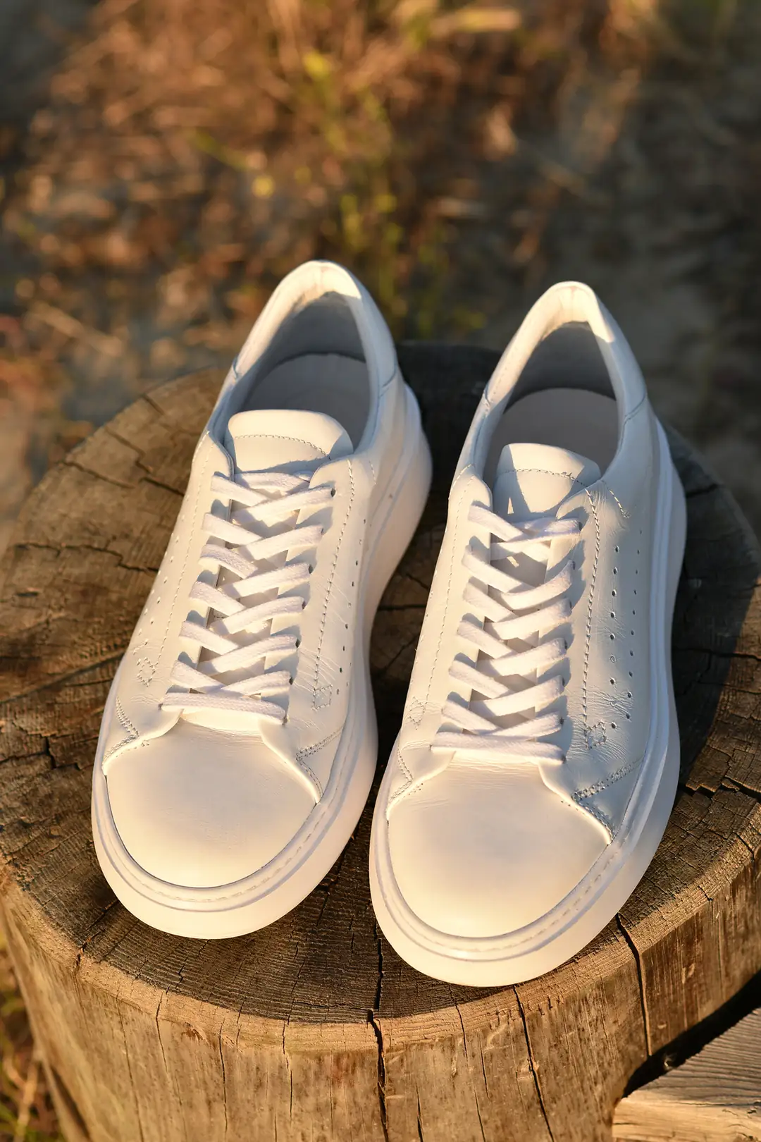 Erkek Hakiki Deri Bağcıklı Sneakers Model Spor Ayakkabı 6