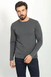 Slim Fit Erkek Softshell Kumaş O Yaka Sweat 2