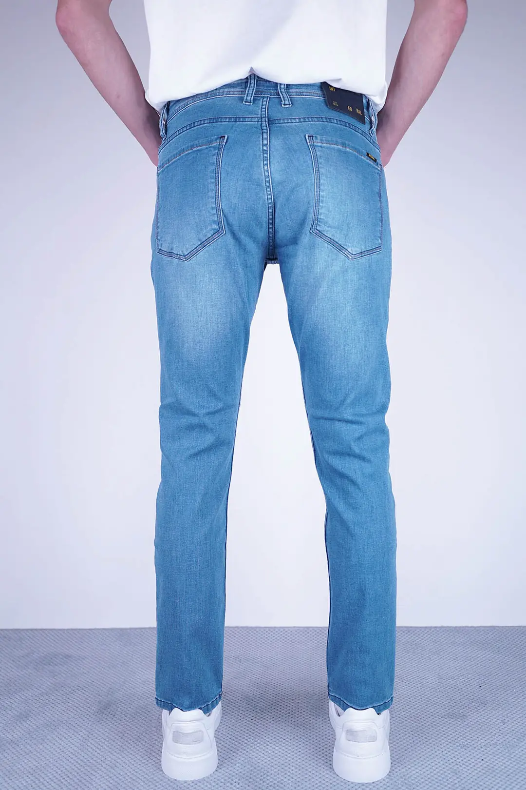 Slim Fit Erkek Taşlamalı Dar Paça Kot Pantolon 3