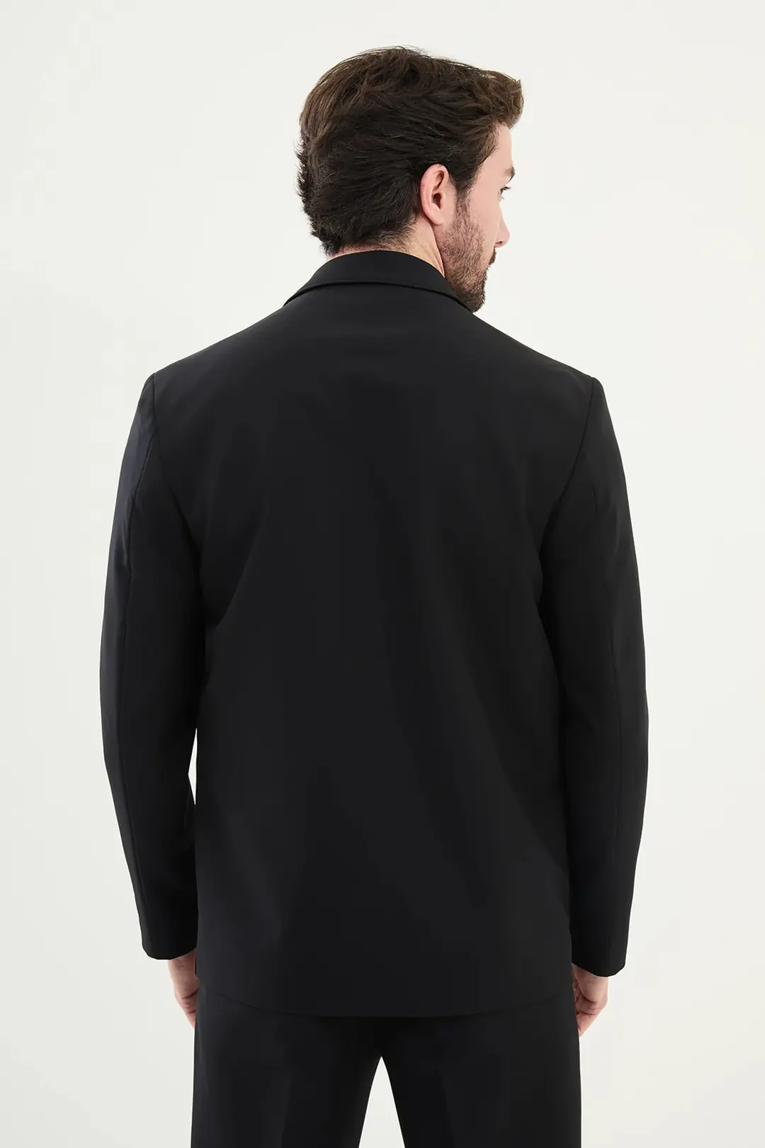 Relaxed Fit Erkek Mono Yaka Rahat Spor Çift  Düğme Takım Elbise 5