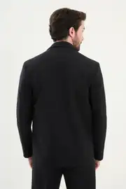 Relaxed Fit Erkek Mono Yaka Rahat Spor Çift  Düğme Takım Elbise 5