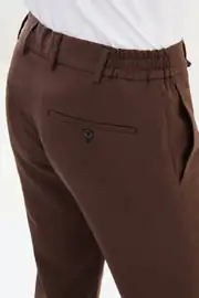 Slim Fit Erkek Penye Kumaş İpli Jogger Pantolon 4