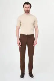 Slim Fit Erkek İpli Lastikli Likralı Penye Kumaş Jogger Pantolon 3