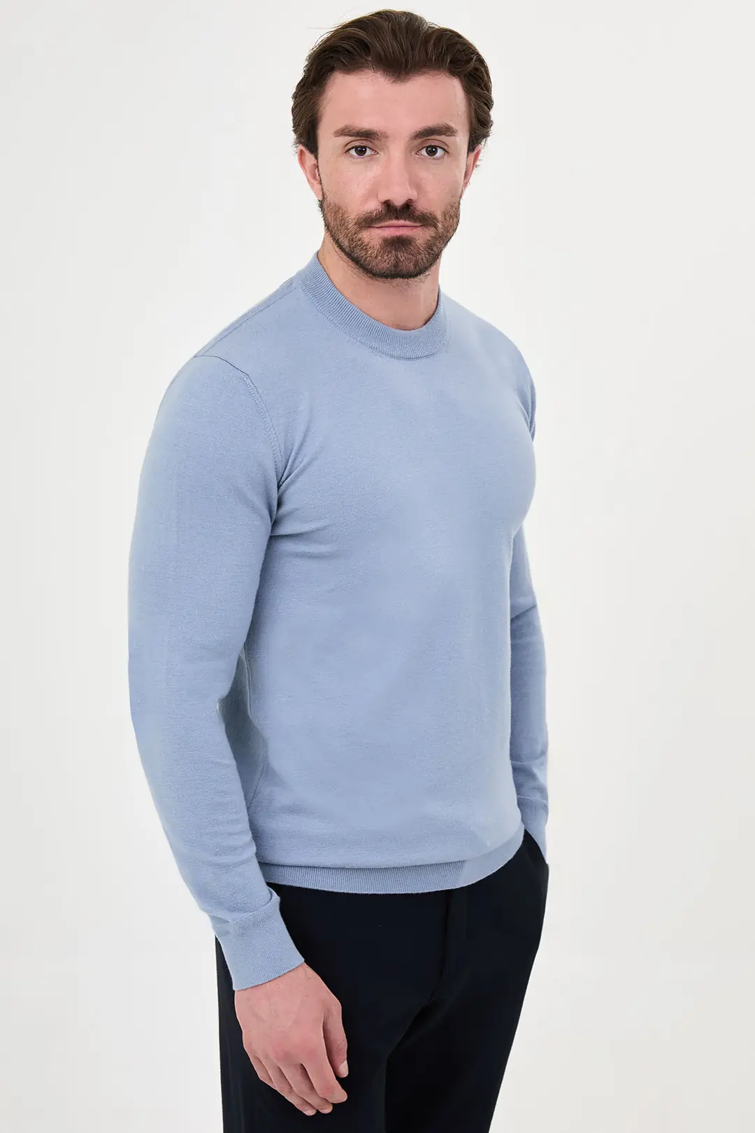 Slim Fit O Yaka Kaşmir Yumuşak Kumaş İnce Triko  2