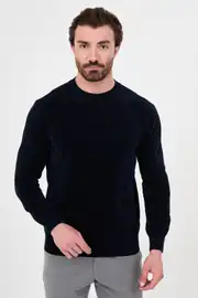 Slim Fit Erkek O Yaka Spor  Ribanalı Pamuklu Sweat 1